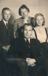 Standing Miroslav, Barbora and Alenka, sitting Miroslav Nepodal, after the war