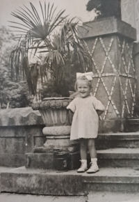 Marcela Pustinová about three years old in Trenčianske Teplice