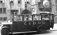 Milan Vlček's father in the 1930s as a car driver for the company Čedok.
