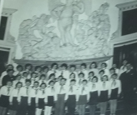 Performing with the Pioneer Troop, 1964