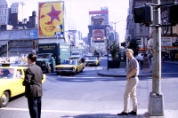 Ondřej Čapek in New York City's Times Square, 1968