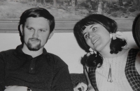 Ondřej Čapek with wife Jelena (1969)