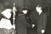 Witness's university graduation ceremony, 1970