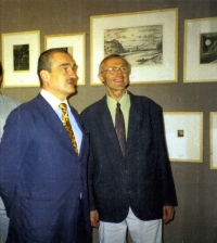 Tomáš Fassati with Karel Schwarzenberg at the Museum of Art and Design Benešov