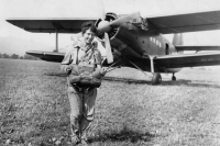 At the airport Raná near Louny, ca. 1963