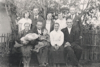 Grandfather Bedřich Pospíšil with his wife Alžběta and family