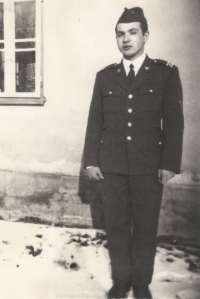 Dobroslav Stehlík in the military service in 1970