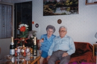 Mr. and Mrs. Fučík in 1997, celebrating their 45th wedding anniversary