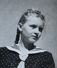 Vlastimila Peškova, 8 years old, 1949