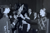 At graduation after receiving a doctoral degree, 1982