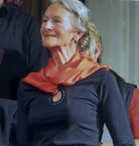 Vlastimila Peskova singing at the concert of Hlasoň ensemble, 2014