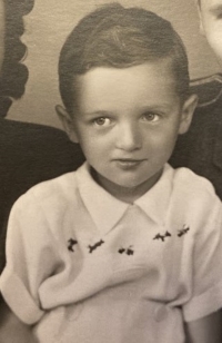 Josef Otisk at the age of five, shortly after the war in 1945