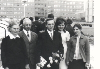 After graduation in 1969 with parents and sisters at VŠZ