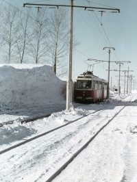 Barnaul in winter, a witness experienced temperatures down to -40 degrees Celsius, Siberia, USSR, 1973