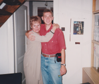 Petr Kulhánek with mother Jitka Kulhánková