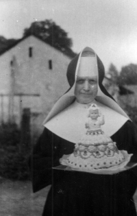 Karel Matuška's aunt, Sister Euforie -  member of the Saint Charles Boromeo order, in 1956