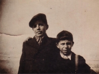 Brothers Petr and František Trčkas in Třebsko, 1943