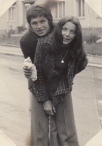 Alena Dixon, née Trčková, and Vladimír "Sam" Matouš, Sušice, 1974