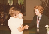 A baby welcoming ceremony, with son Daniel, Prague, 1974