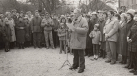 Public address commemorating the anniversary of the birth of T. G. Masaryk, Sušice, 1990s