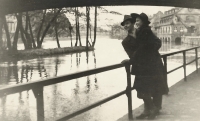 Irena Votrubcova with her Czech friend Jaroslav, Bamberk, 1942