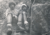 Jan Pfeiffer (right) on a climbing tour in the High Tatras, about 1972