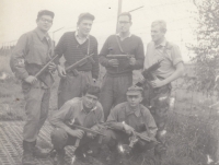 Josef Krupica (top right) at the military service, 1966-1968