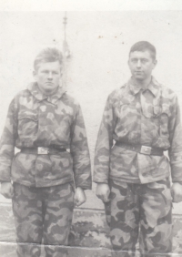 Josef Krupica (left) at the military service, 1966-1968