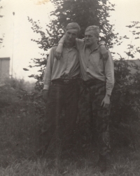 Josef Krupica with his cousin Jiří, 1967