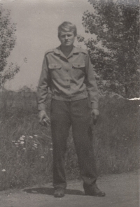 Josef Krupica at the military service, Mošnov, 1966