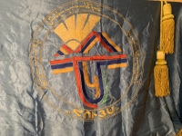 Flag of the Huys Youth organization created on the basis of the Armenian Pineer Organization, 1991