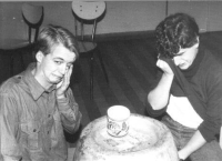 Vladimir Volman (left) with Petr Rajtora, 1983