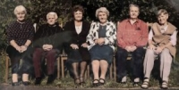 Ludmila Krystyníková with her sisters in Třemešek