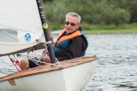 Pavel Lejhanec in his sailboat in Seč