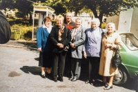 Meeting of Nováks in Teplá, second from the right