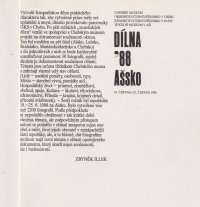 Zbyněk Illek's foreword to the exhibition and book Workshop '88 Aš