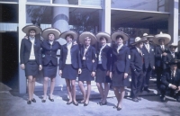 Irena Tichá (second from right) at the Summer Olympics in Mexico, 1968