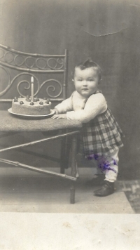 First birthday of Danuše Brůhová, 1951
