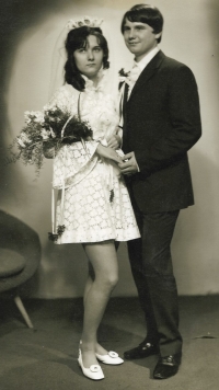 Wedding photo of Danuše Brůhová, 1970