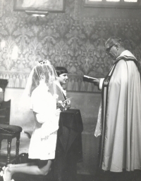 Wedding in a church, 1970