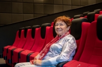 Staged photo of Rostislava Raidová in Orion cinema in Hradec in 2024