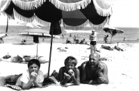 With family on holiday in Rügen, August 1968