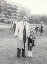 With my father on the way to Sparta, Prague Letná 1950