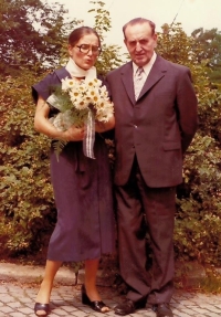 With uncle Ota Ullmann at my wedding, 1976