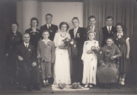 Wedding photograph of Franz Braun with his wife Eliška, 1952