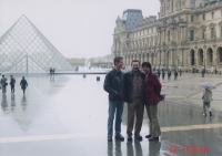 With son Lukas and girlfriend, Paris around 2002