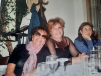 Witness with Greek friends after 2001, when she took up traveling