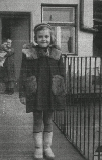 In a new coat, Kroměříž, 40s