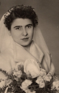 Jarmila Jelínková as a bride