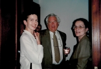 With writer Joseph Heller at the American Cultural and Educational Center, right, Prague 1995